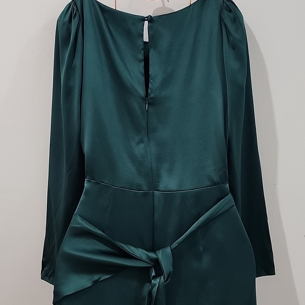 Reformation Cassis Silk Faux Wrap Dress - Picture 5 of 13